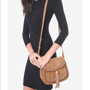 Bebe Western Studded Saddle Bag Camel